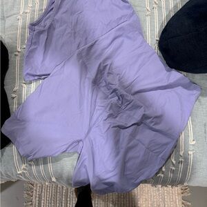 Motherhood Purple short/tank workout set